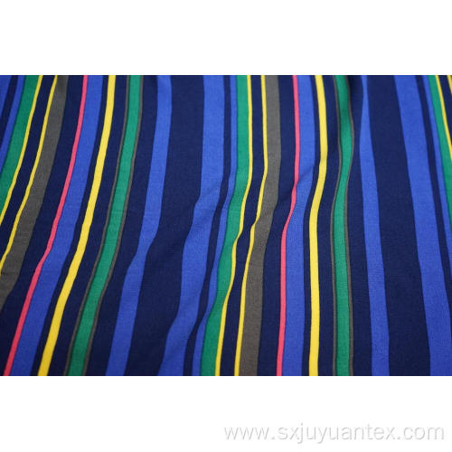 100% Viscose High Twist Crepe Stripe Print Fabric